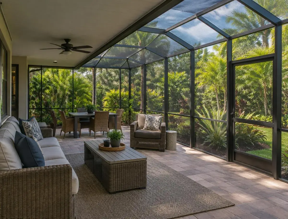 Lanai screen enclosure on a Punta Gorda Florida home
