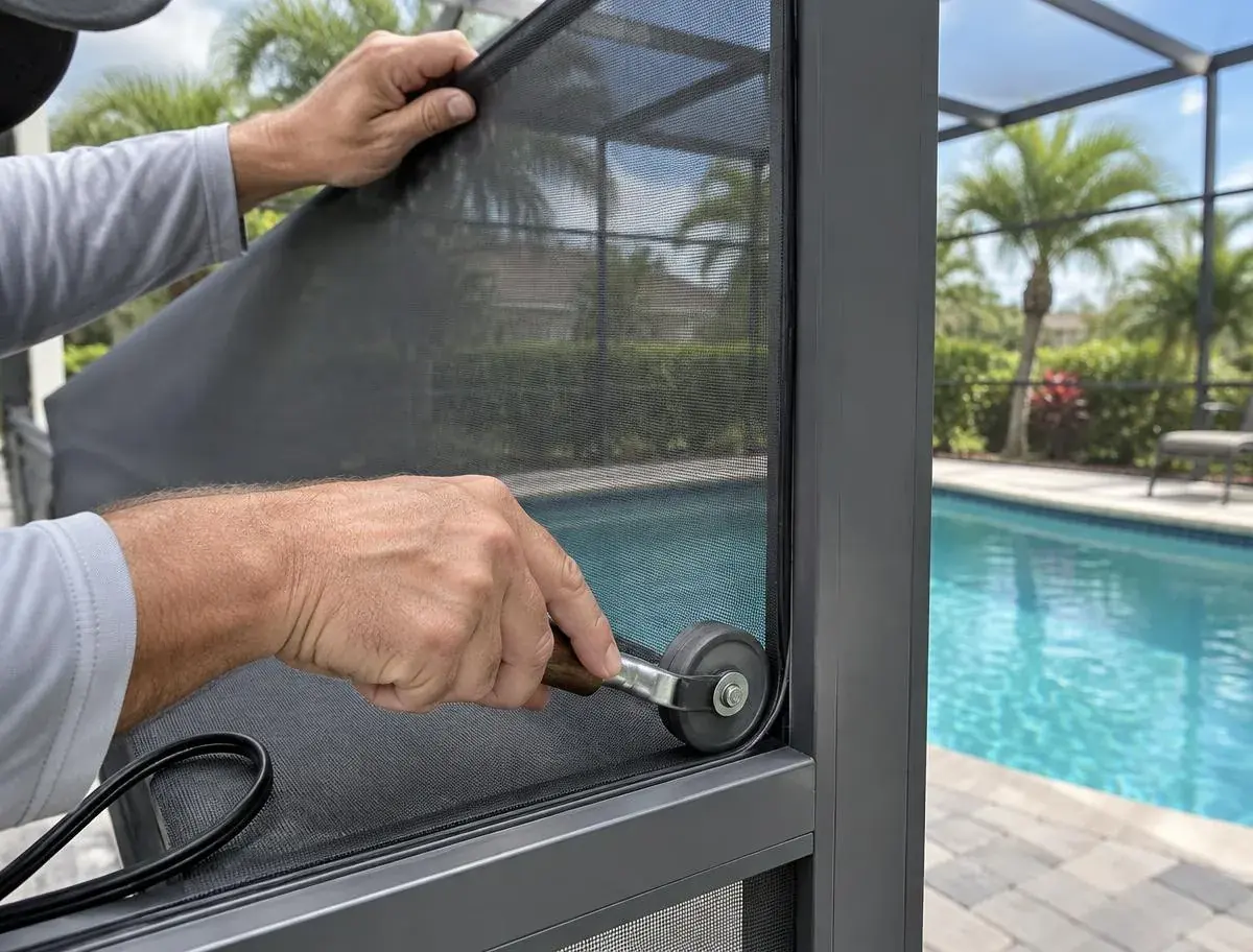 Pool cage rescreening in Punta Gorda FL